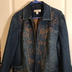 Zip up jean jacket - size 1x